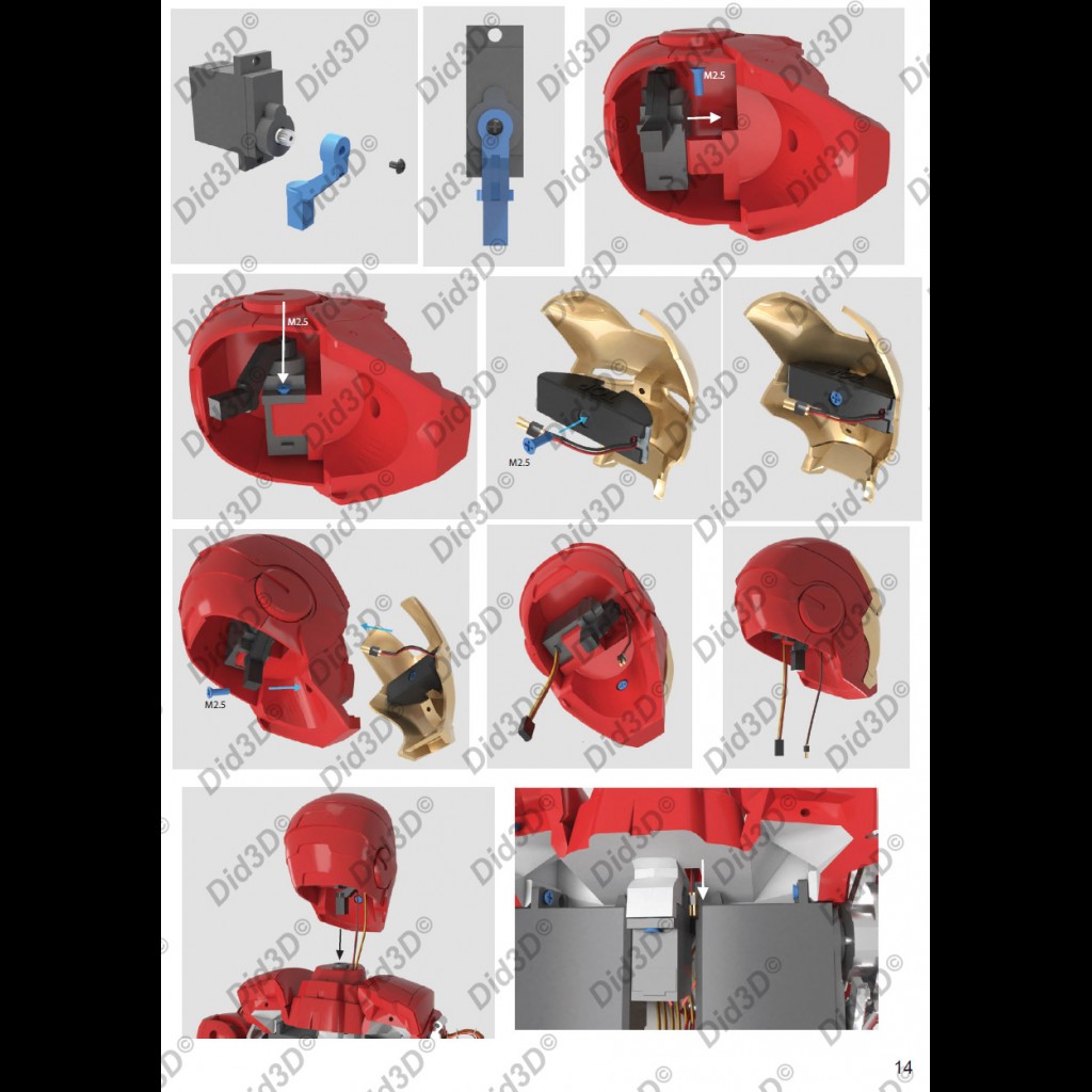 IRON MAN MRK7 ANIMATRONIQUE 62cm 3D print model - 13