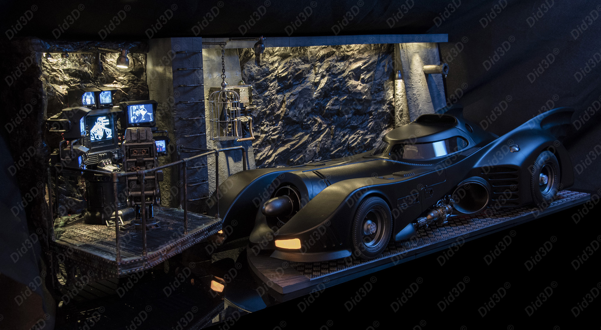 BatCave Did3d Diorama(Sans Voiture) - 5